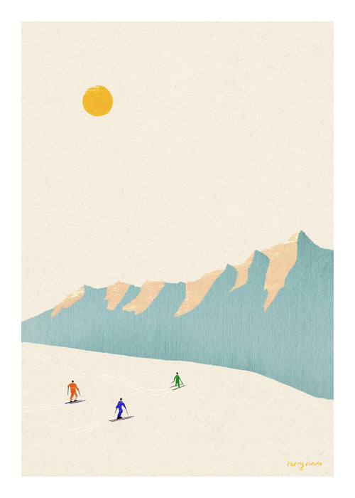 Happy skiers - Obra sin marco