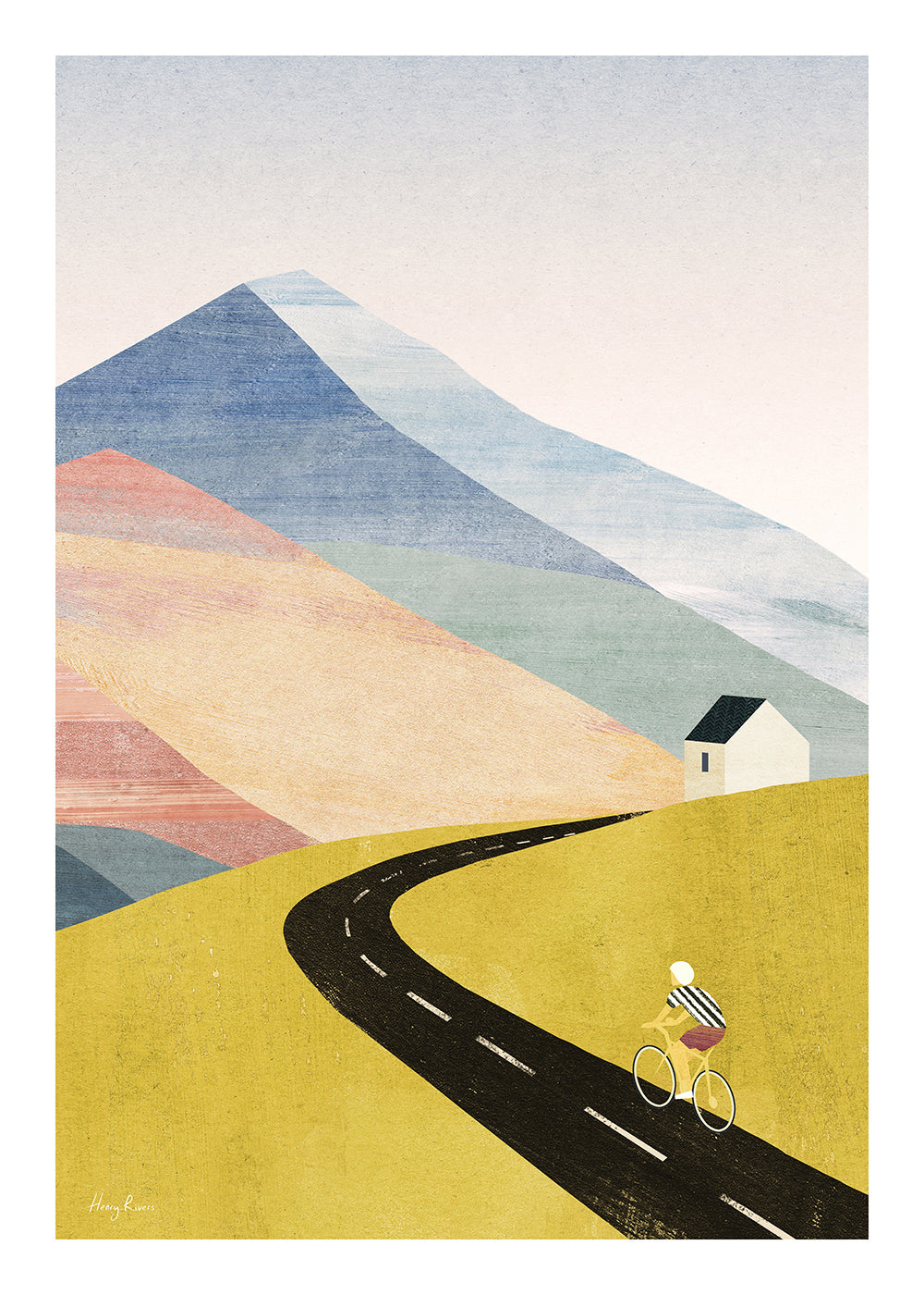 Landscape art Cycling in the mountains