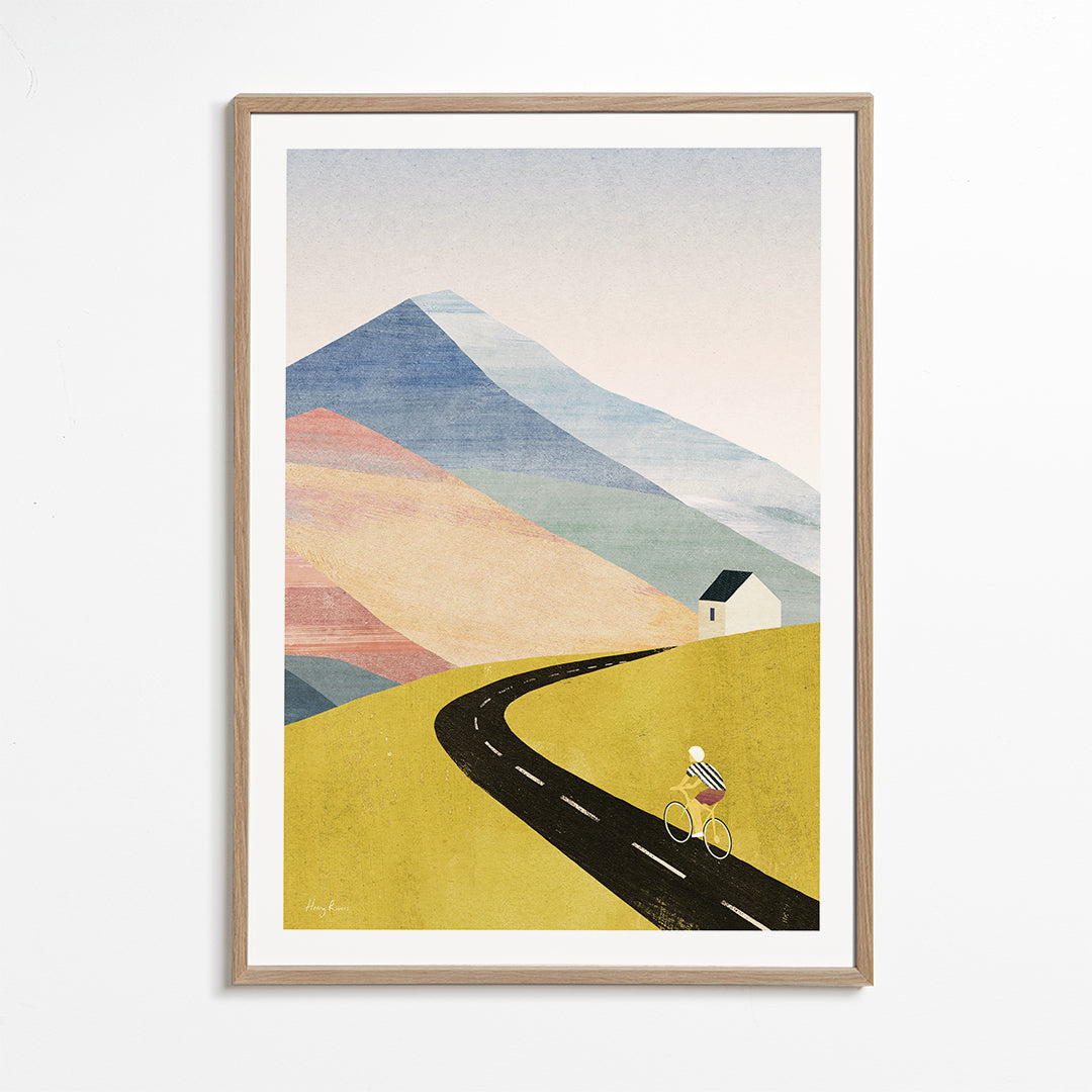 Landscape art Cycling in the mountains