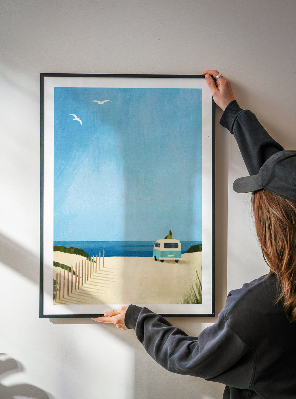 Van life - ocean view - Framed poster detail