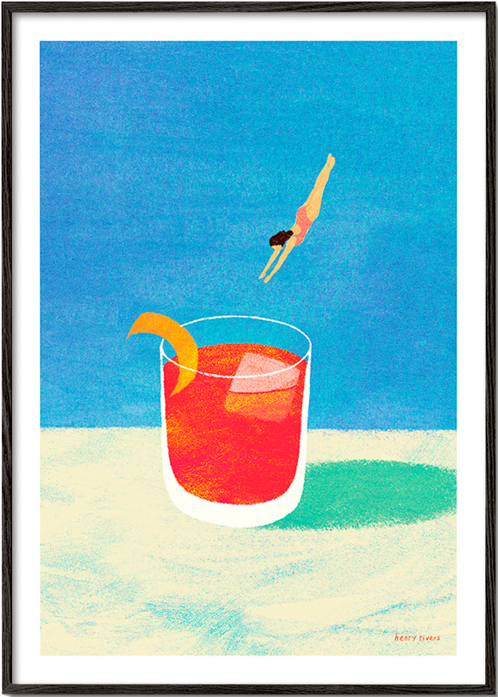 Keuken kunst Negroni met duiker – Black Frame