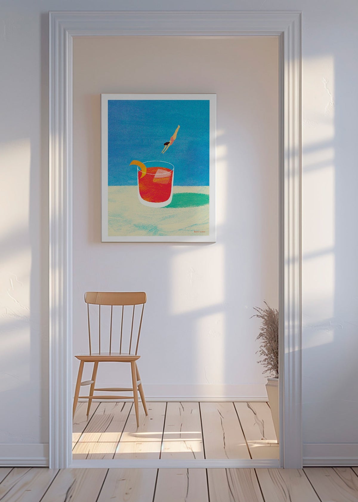 Keuken kunst Negroni met duiker – Canvas