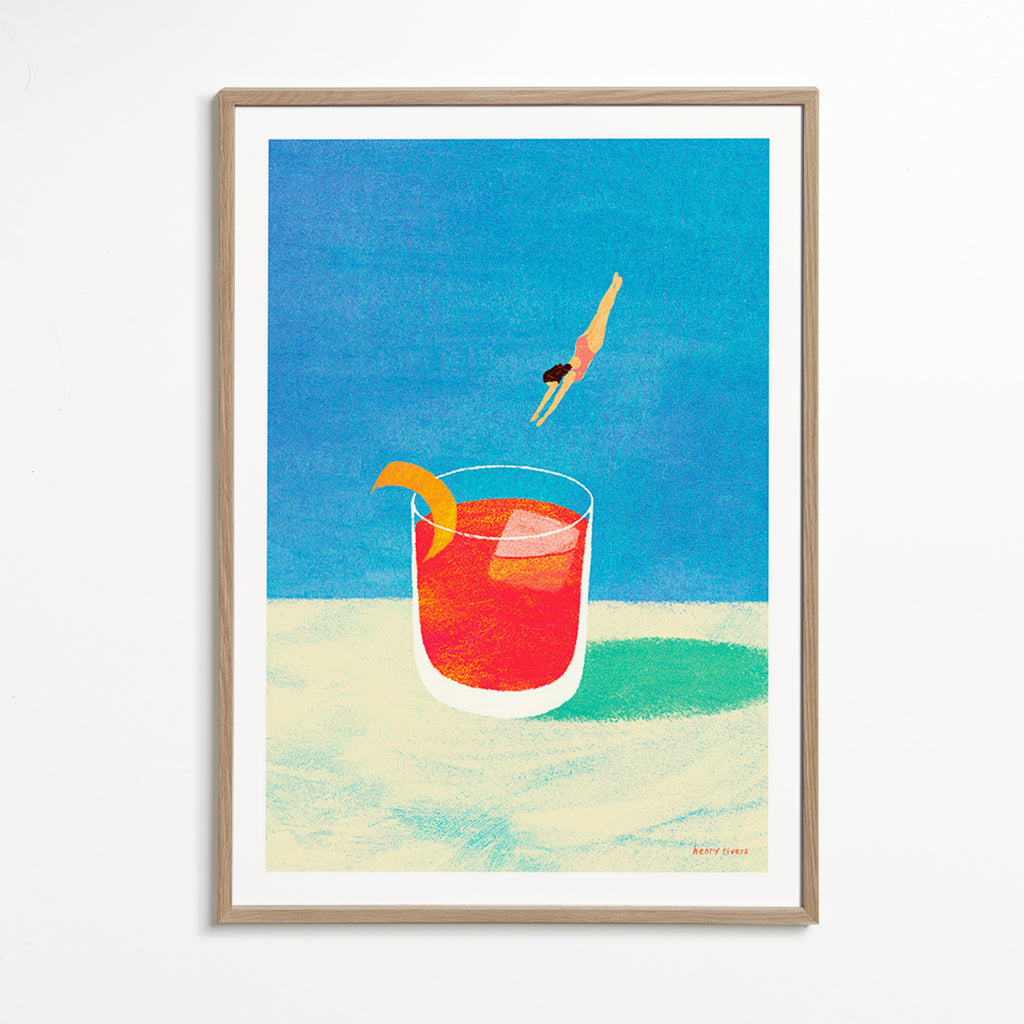 Keuken kunst Negroni met duiker – Oak Frame