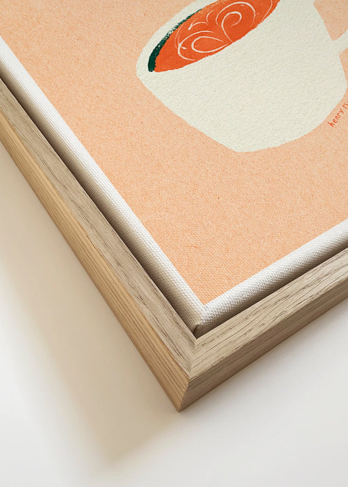 Keuken kunst met kop en zwemmers – Canvas detail