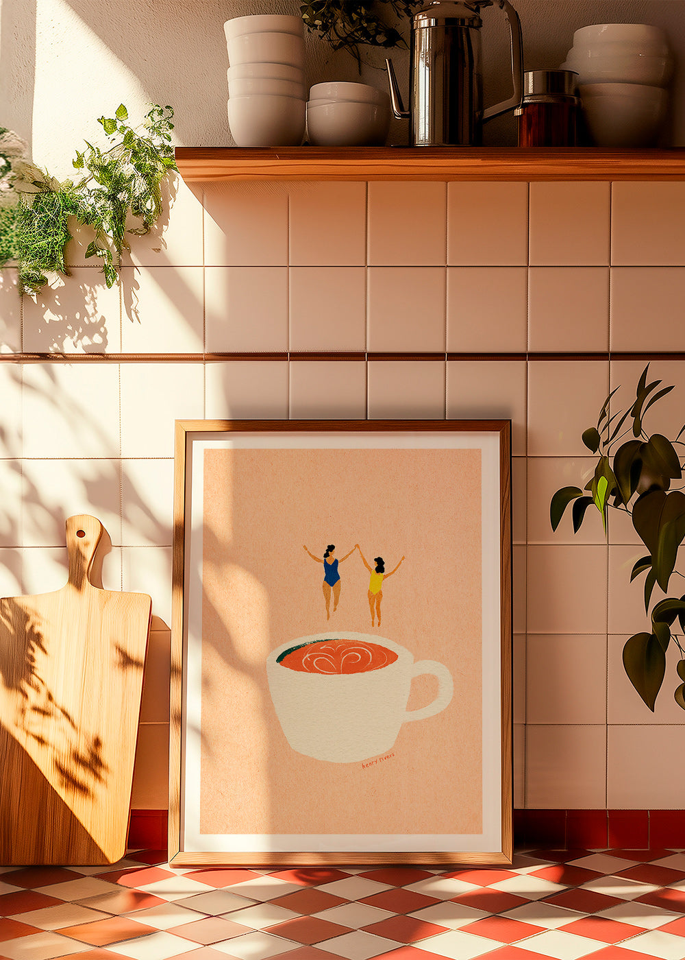 Keuken kunst met kop en zwemmers – Product3