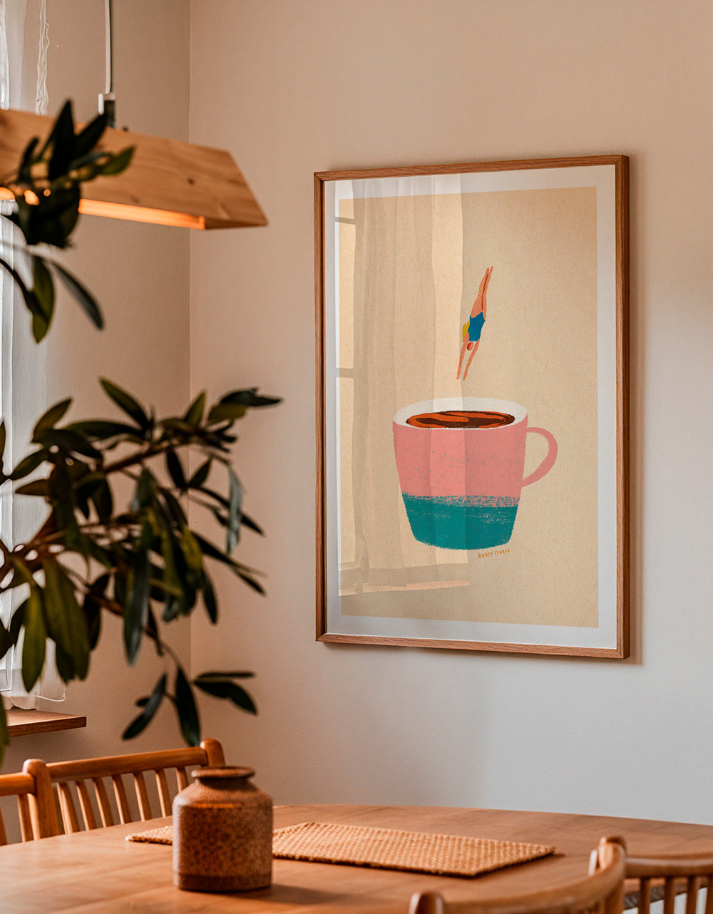 Keuken kunst met roze kop en duiker – Product3