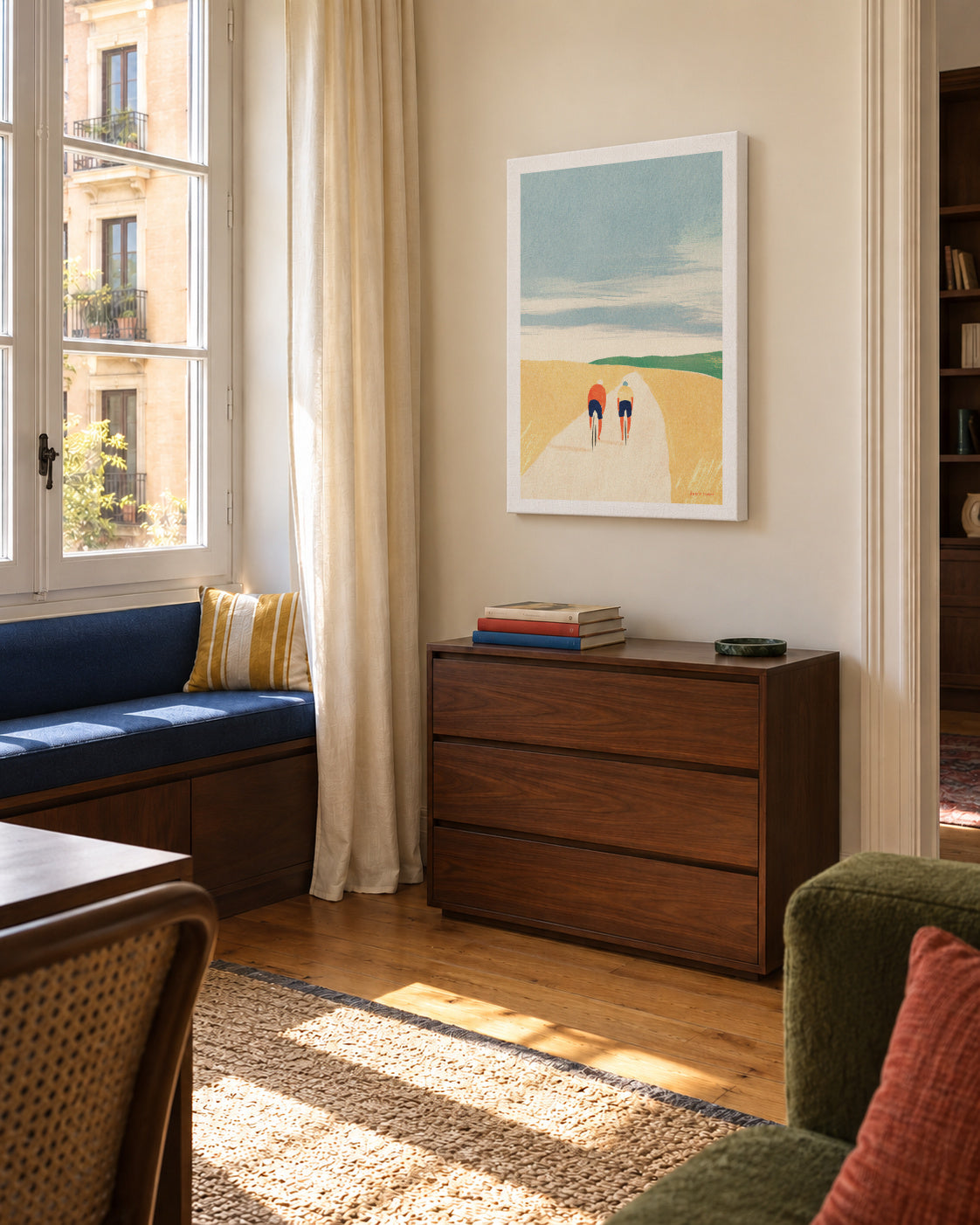 Cycle buddies - Unframed canvas in an interior
