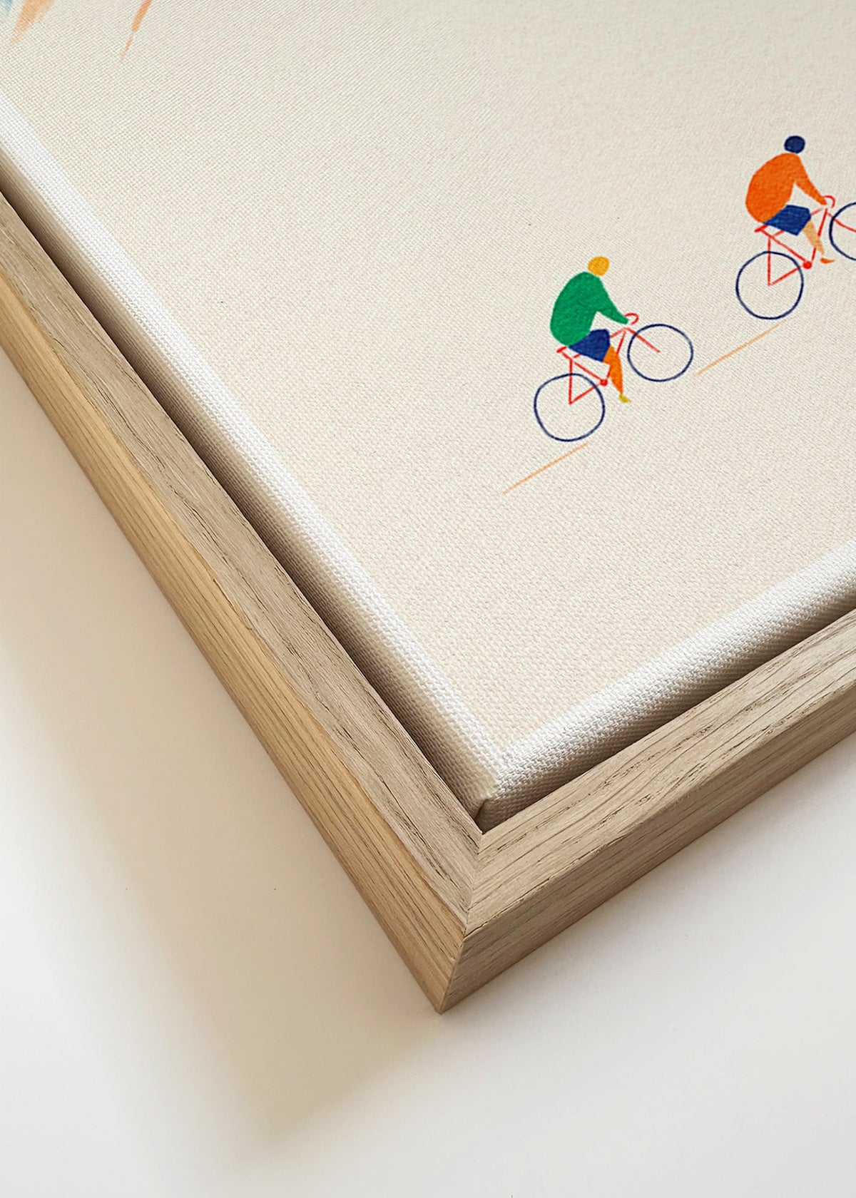 Sportkunst met bergfietsers – Canvas detail