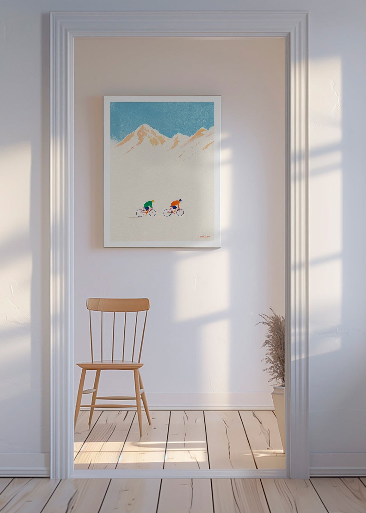 Sportkunst met bergfietsers – Canvas