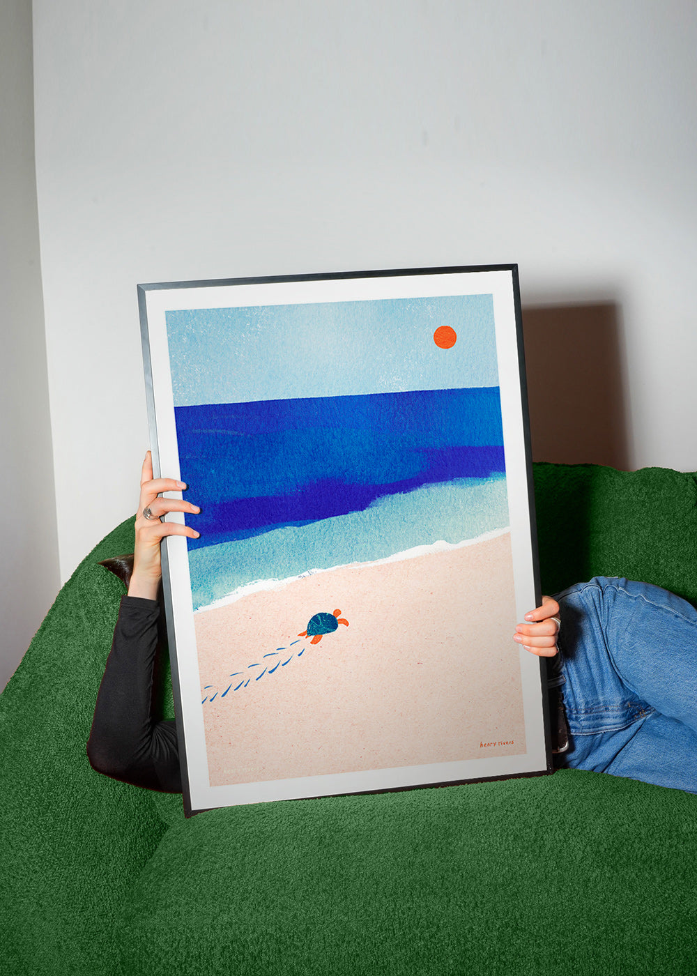 Illustratie schildpad op het strand – Product2