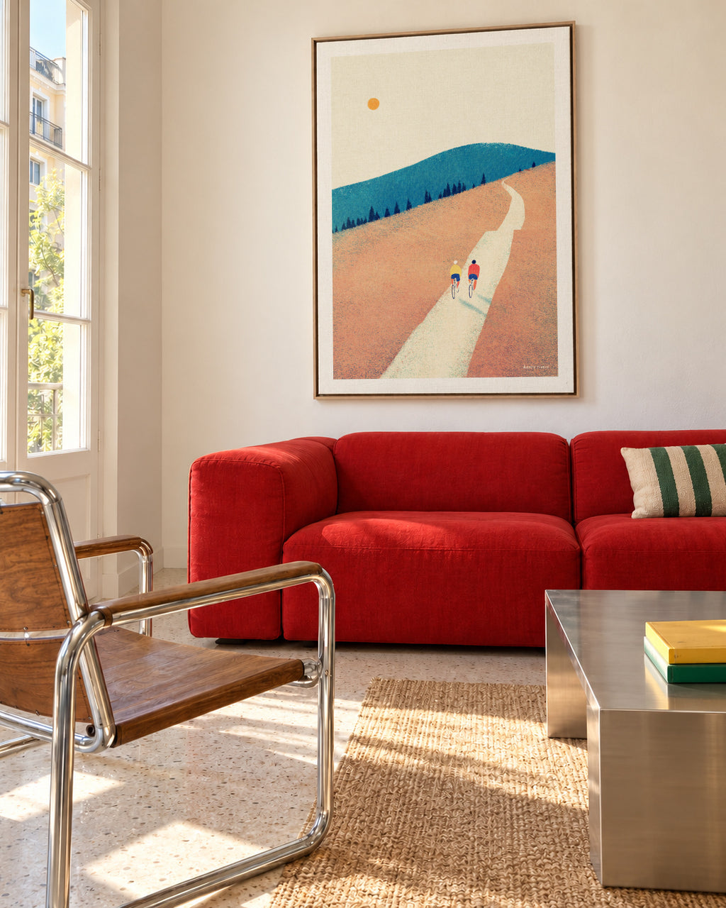 Heatwave cycle - Framed canvas in an interior
