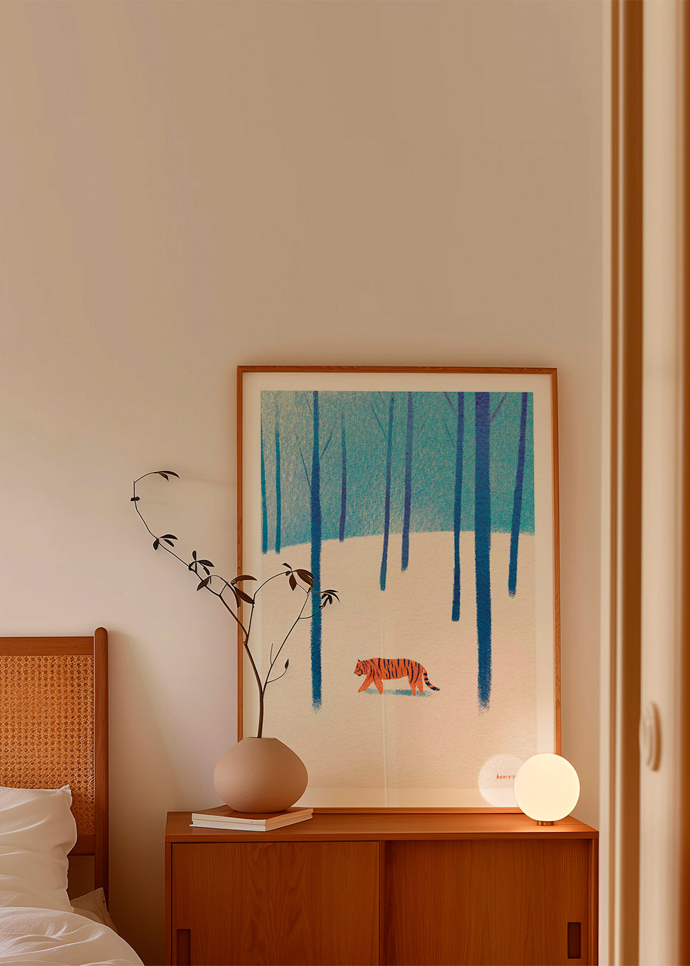 Dierenposter tijger in de sneeuw – Product1