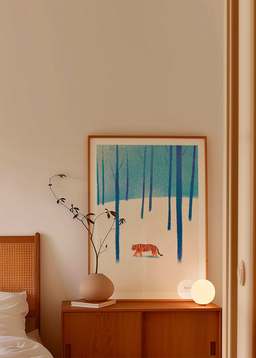 Dierenposter tijger in de sneeuw – Product1