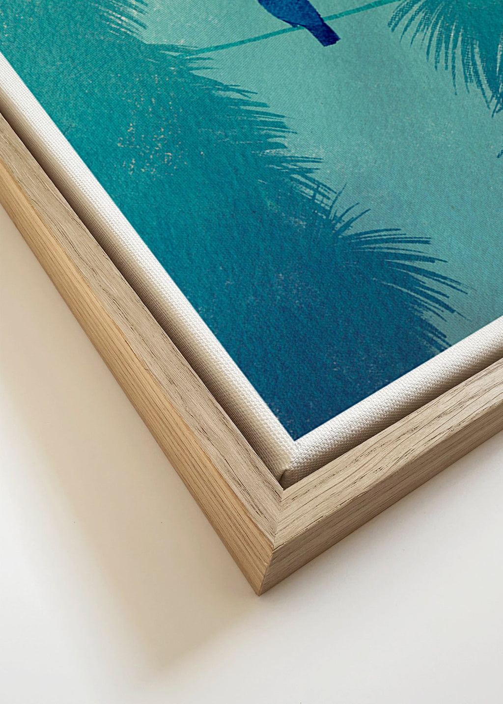 Toekan op tropische tak poster – Canvas detail