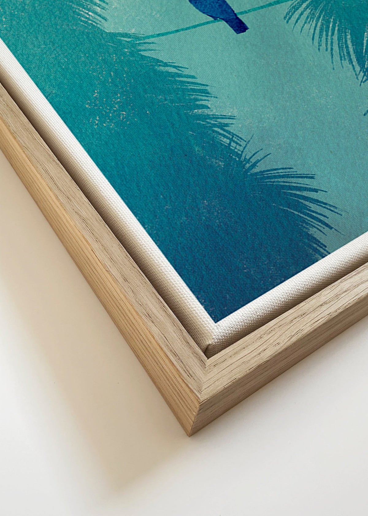 Toekan op tropische tak poster – Canvas detail