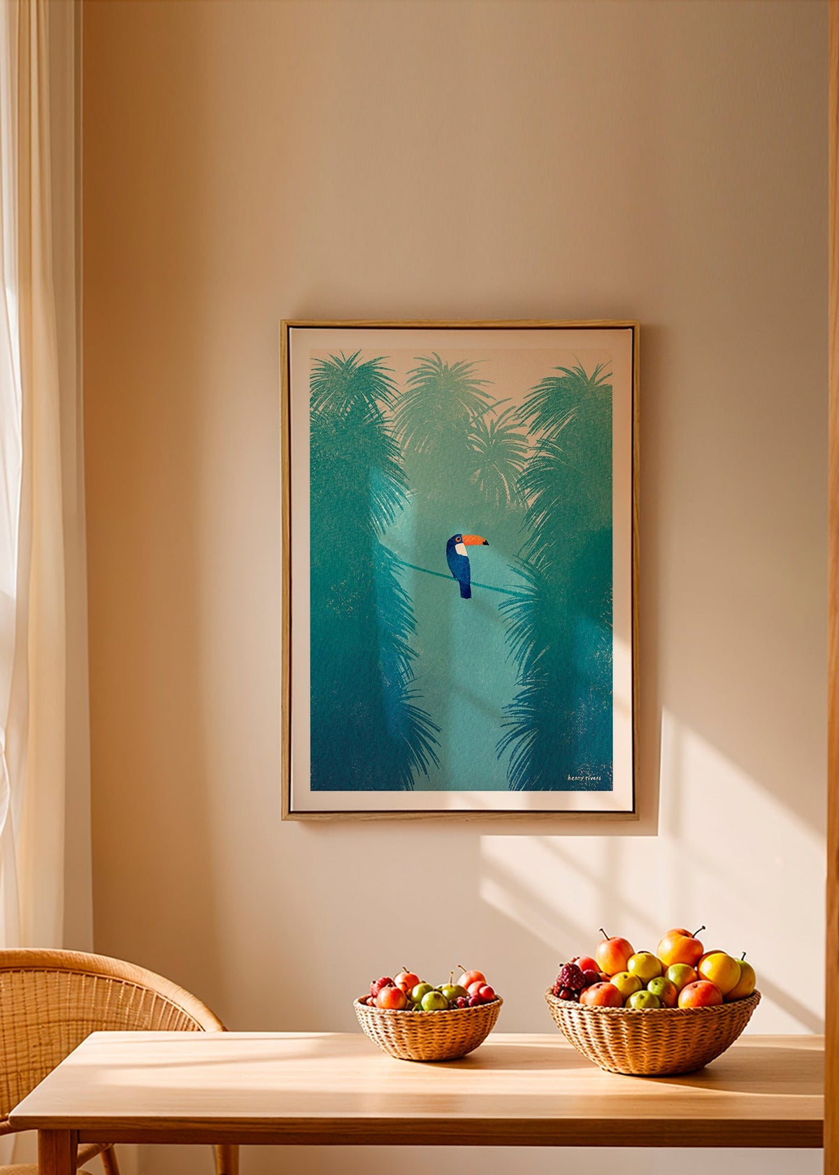 Toekan op tropische tak poster – Canvas2