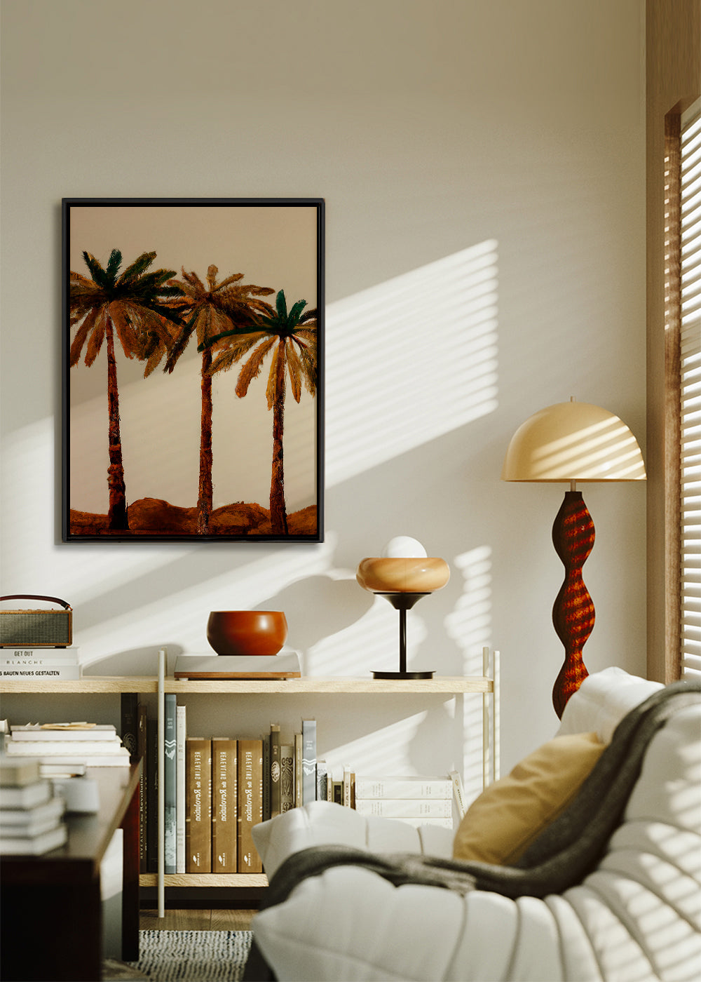 Botanische poster: palmen trio