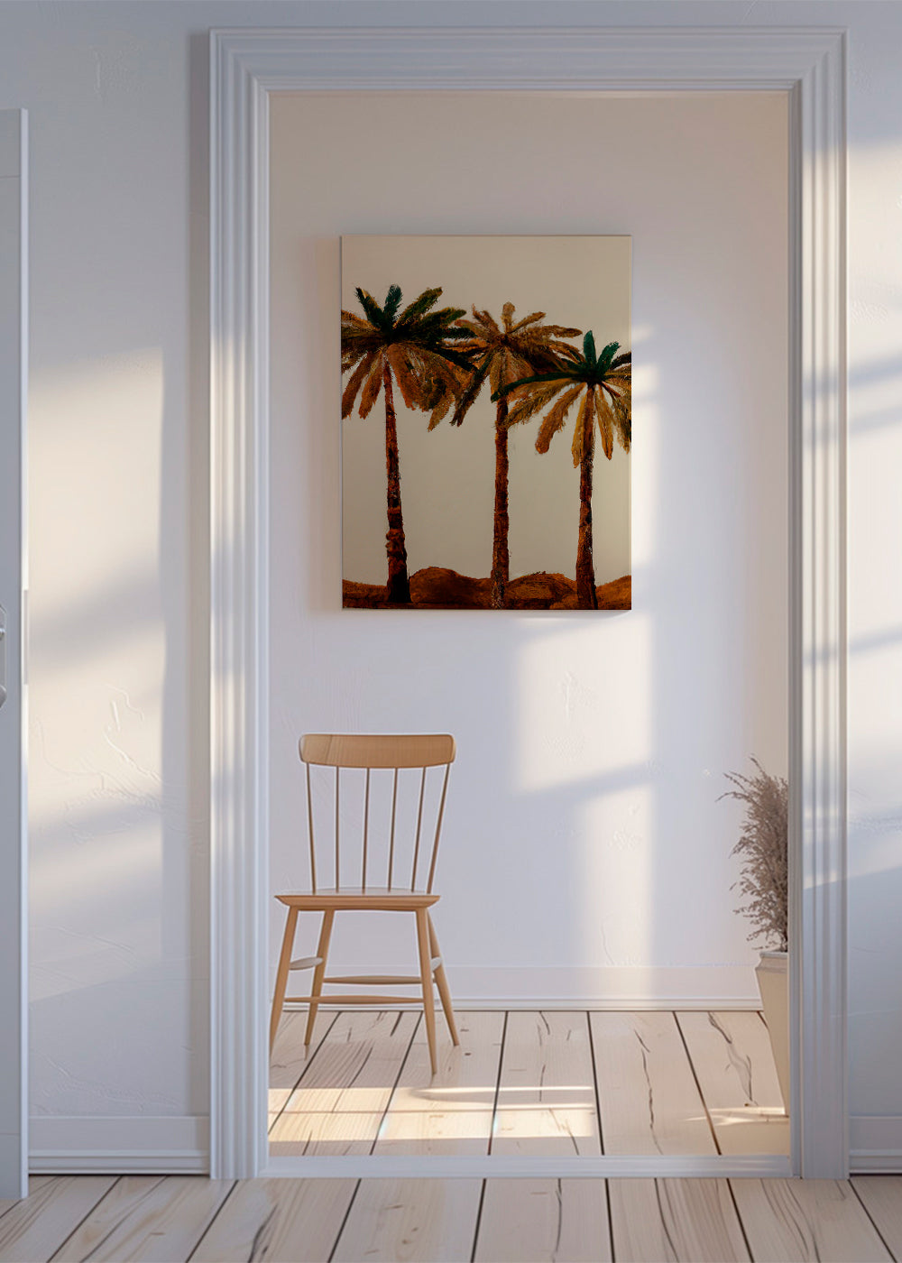 Botanische poster: palmen trio