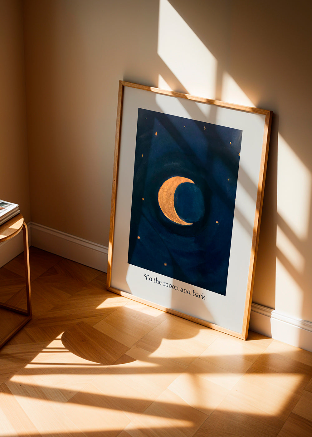 Maanillustratie met gouden halve maan
