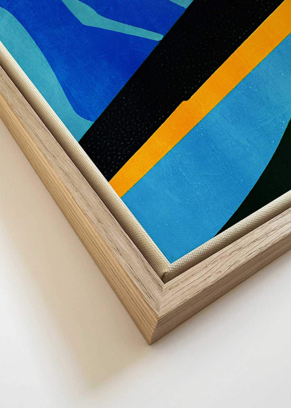 Landschap met gestileerde blauwe pieken