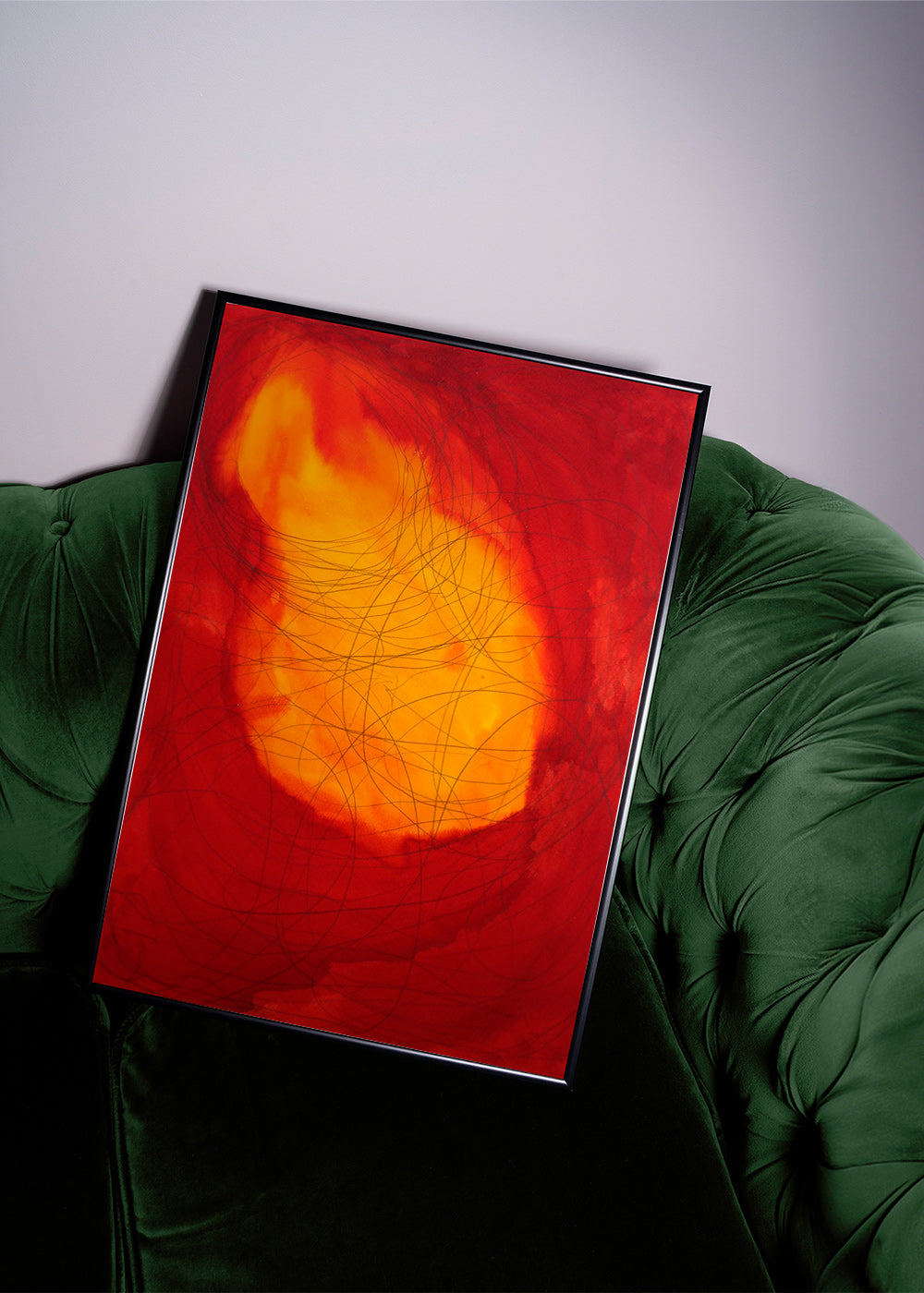 Abstract kunst in rood en geel – Product3