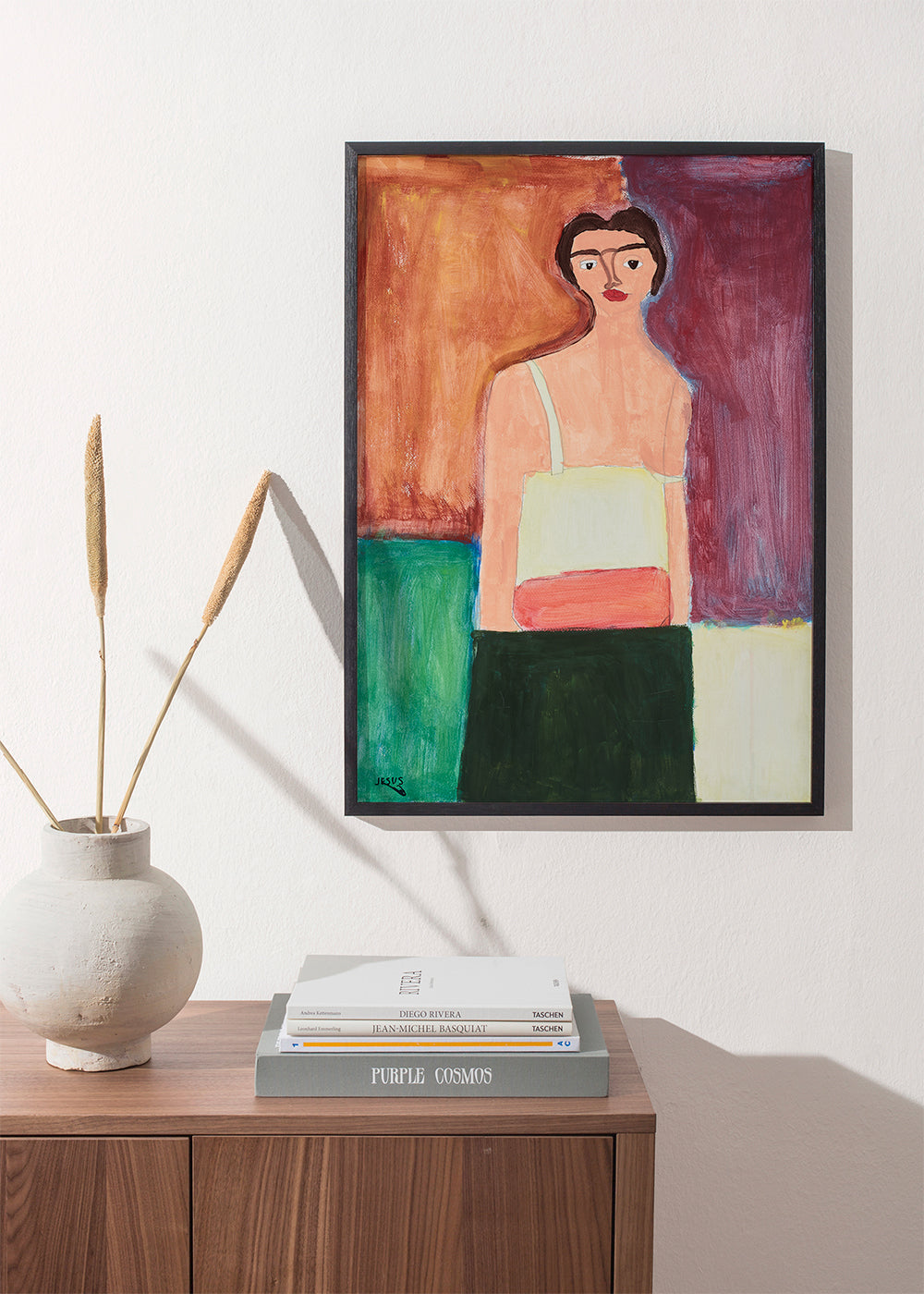Illustratie: vrouwelijk portret in kleurvlakken