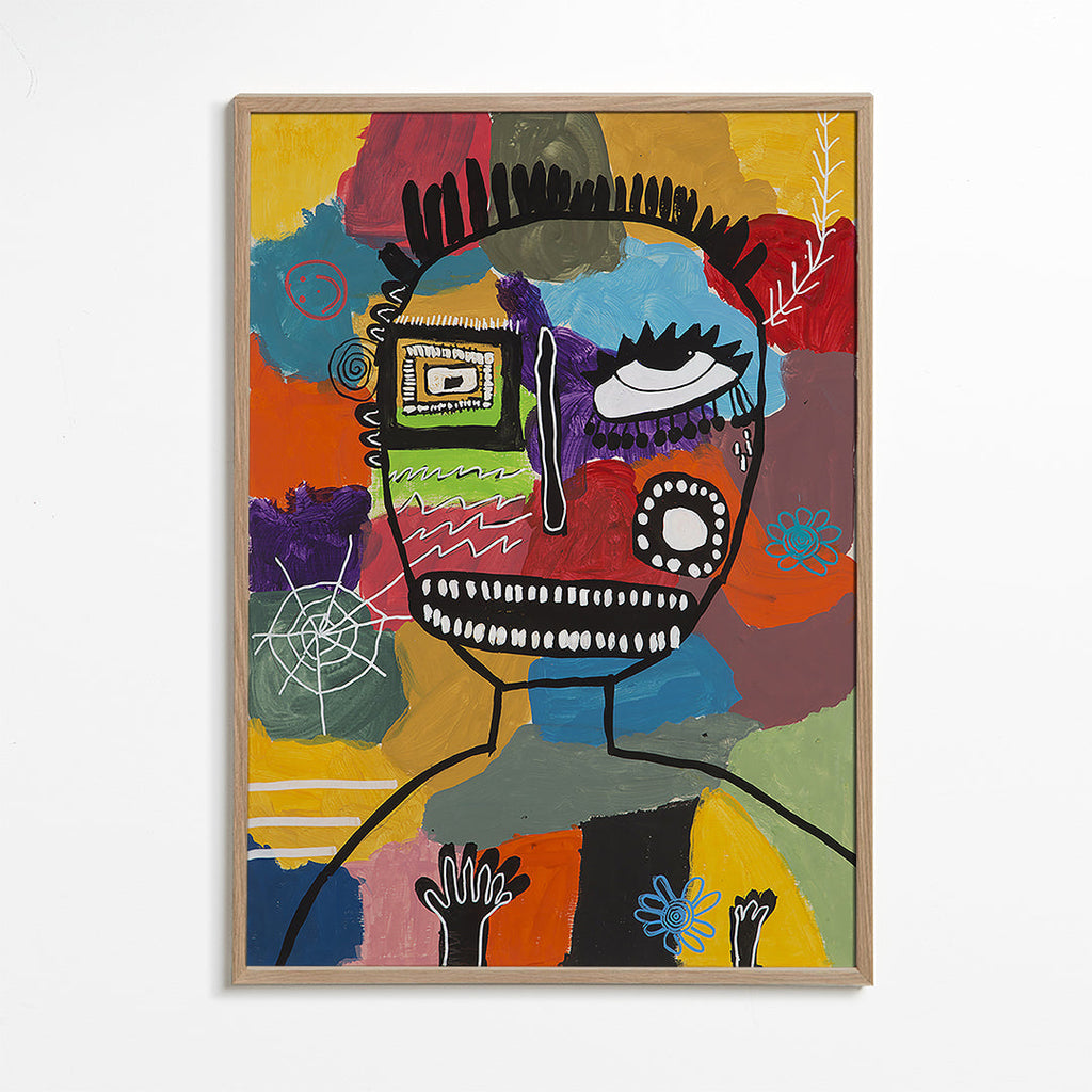 Kleurige gezicht illustratie