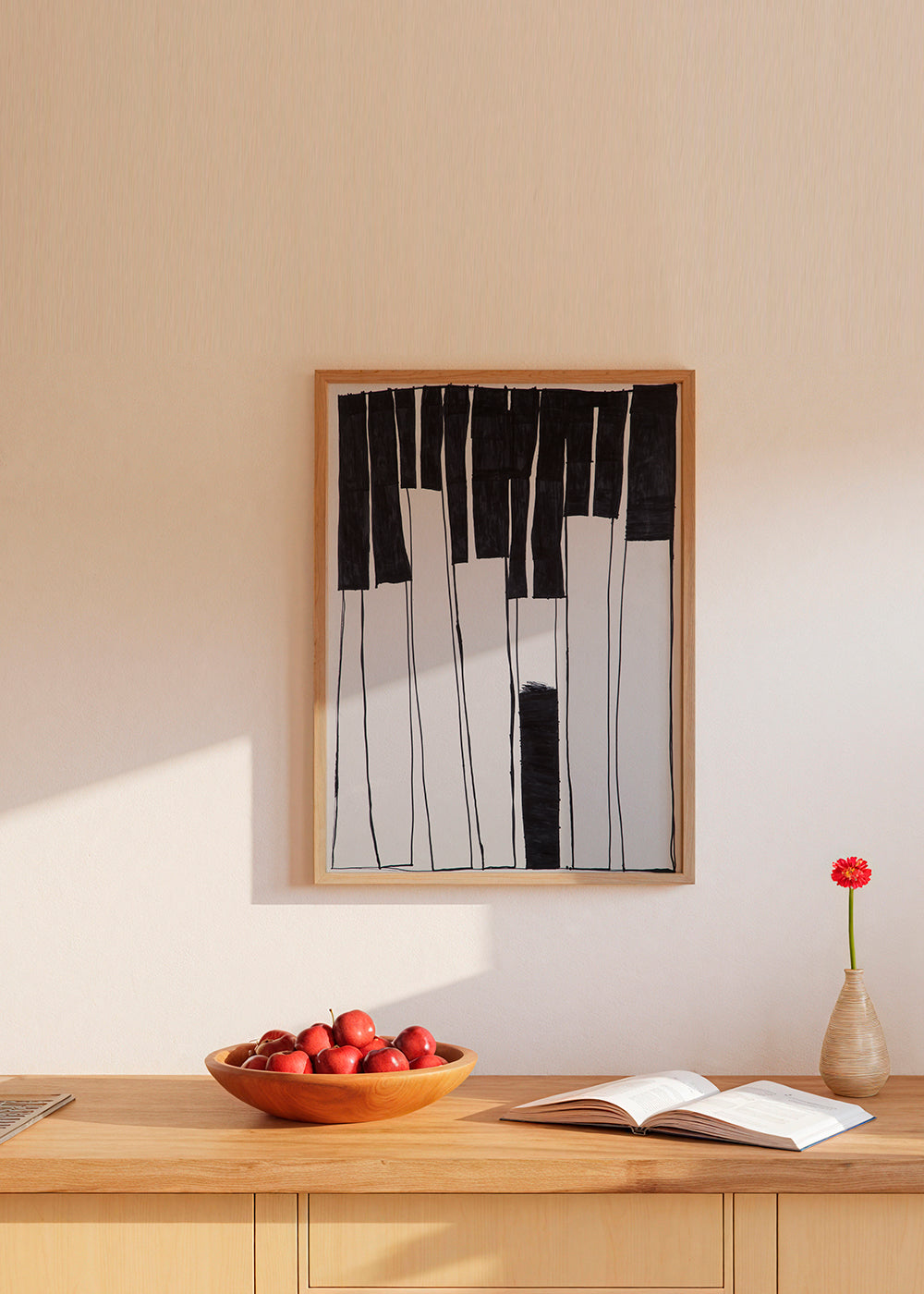 Illustratie van pianotoetsen