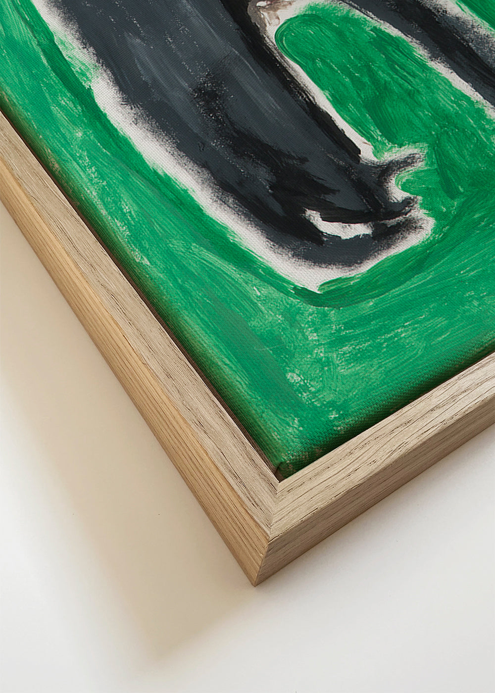 Dierkunst gorilla expressief op groen