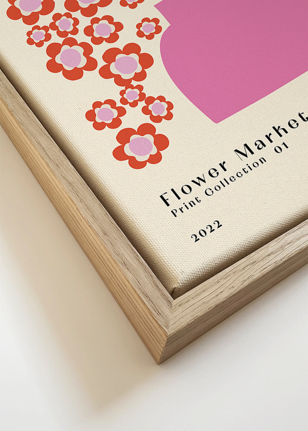 Botanische print Flower Market roze vaas