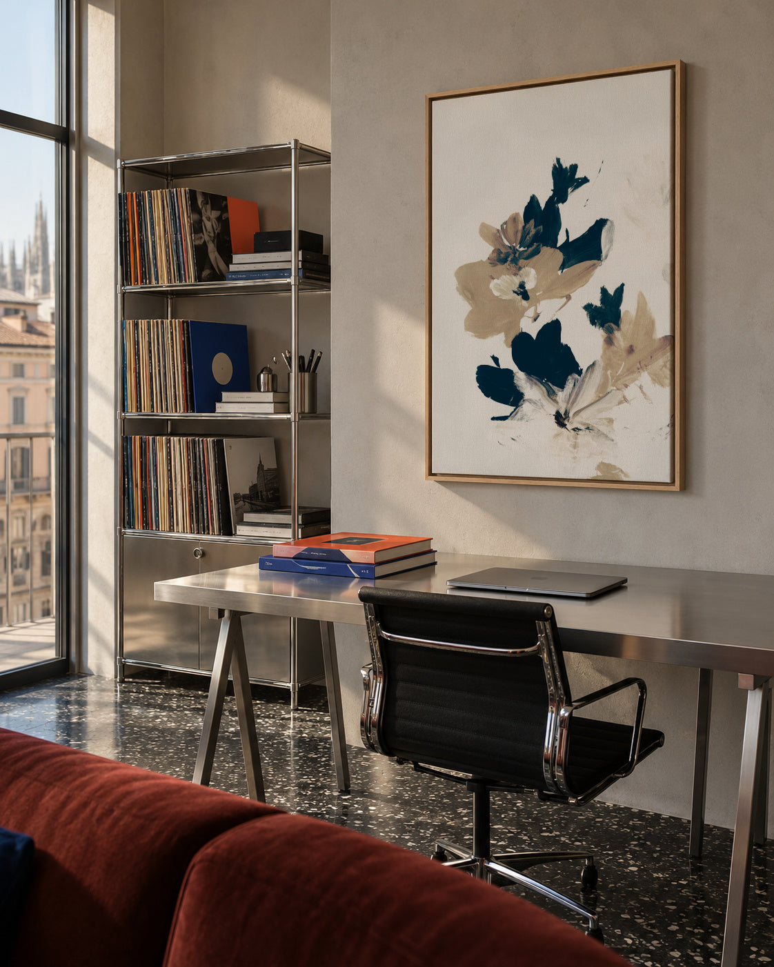 Summer View - Framed canvas in an interior