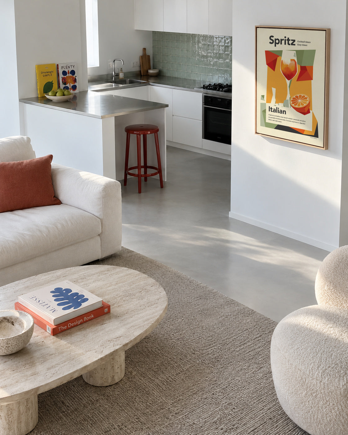 Aperol spritz print - Framed canvas in an interior
