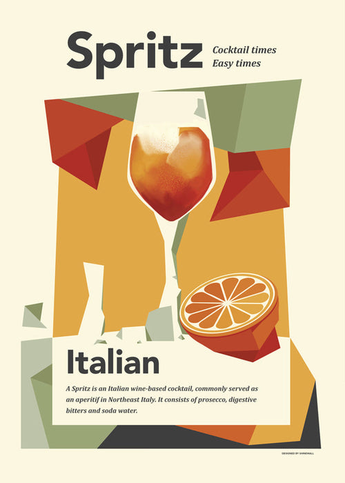 Keuken kunst Spritz Italiaans vintage poster