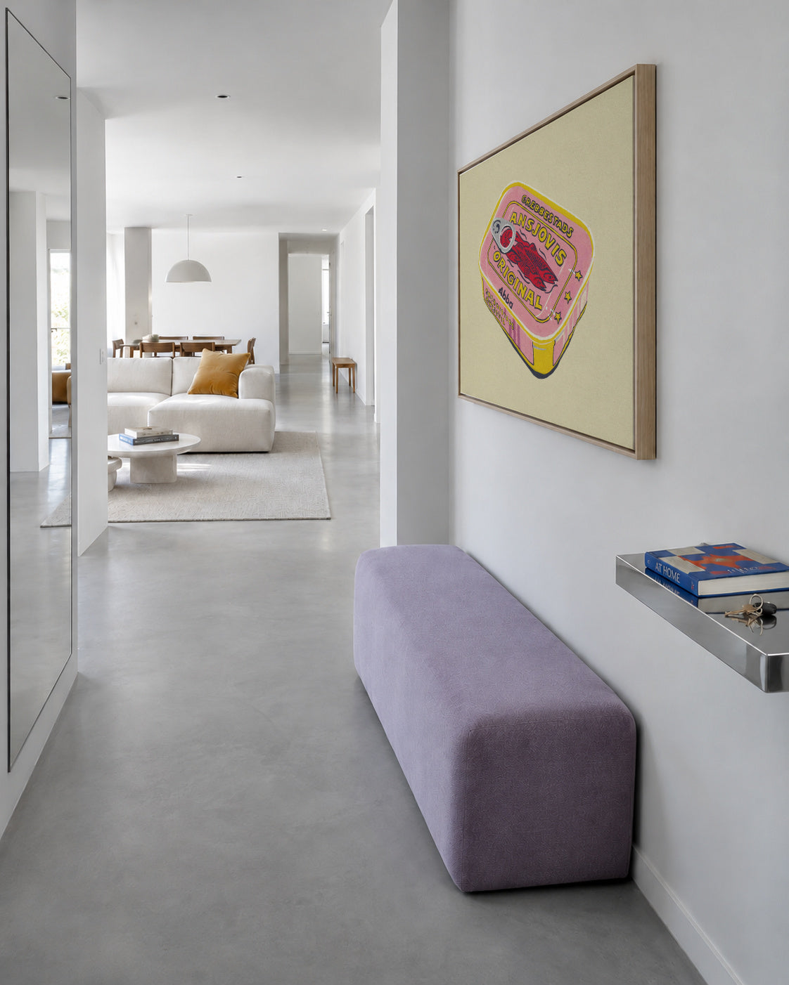 Abba Ansjovis - Framed canvas in an interior