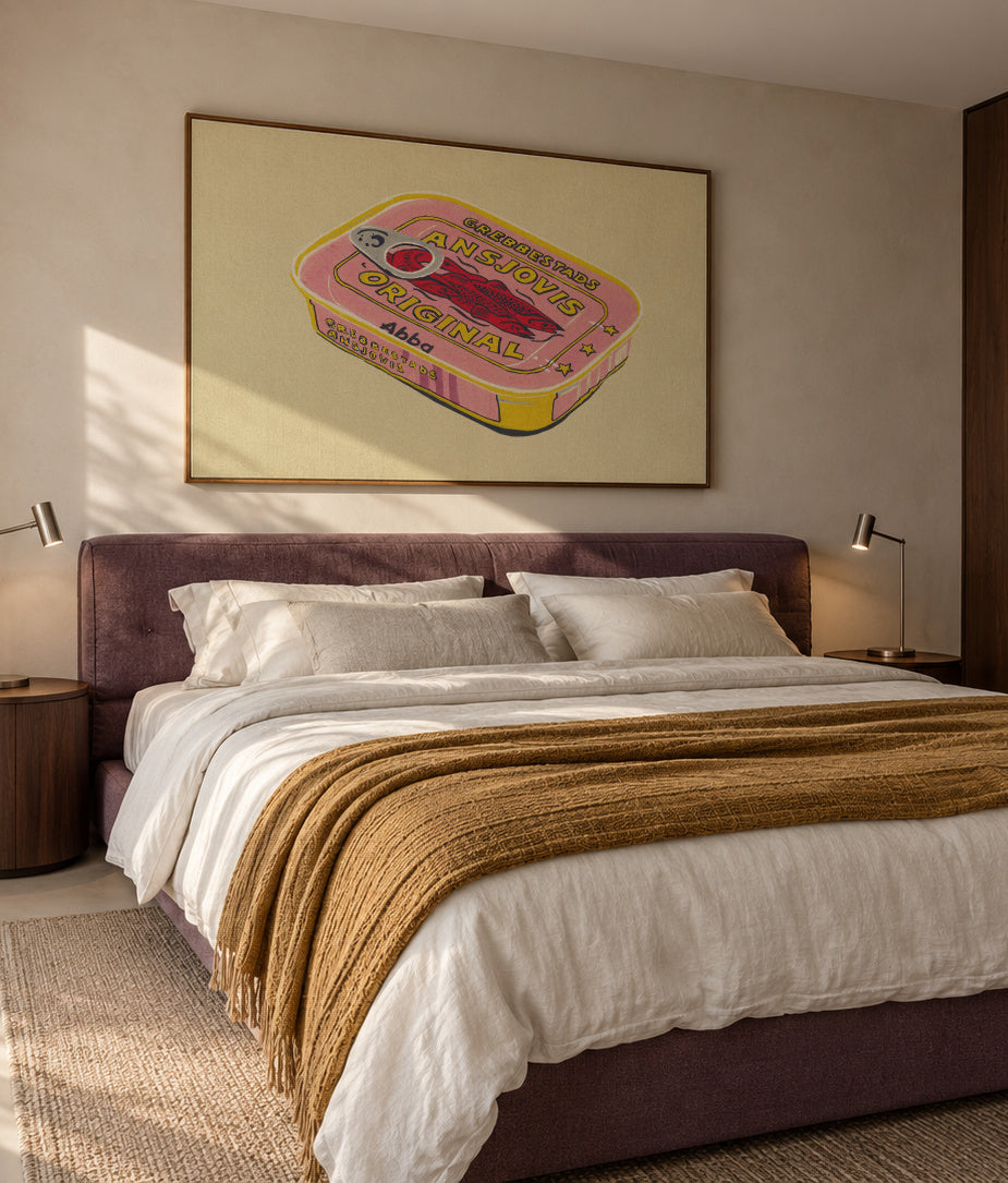 Abba Ansjovis - Framed canvas in an interior