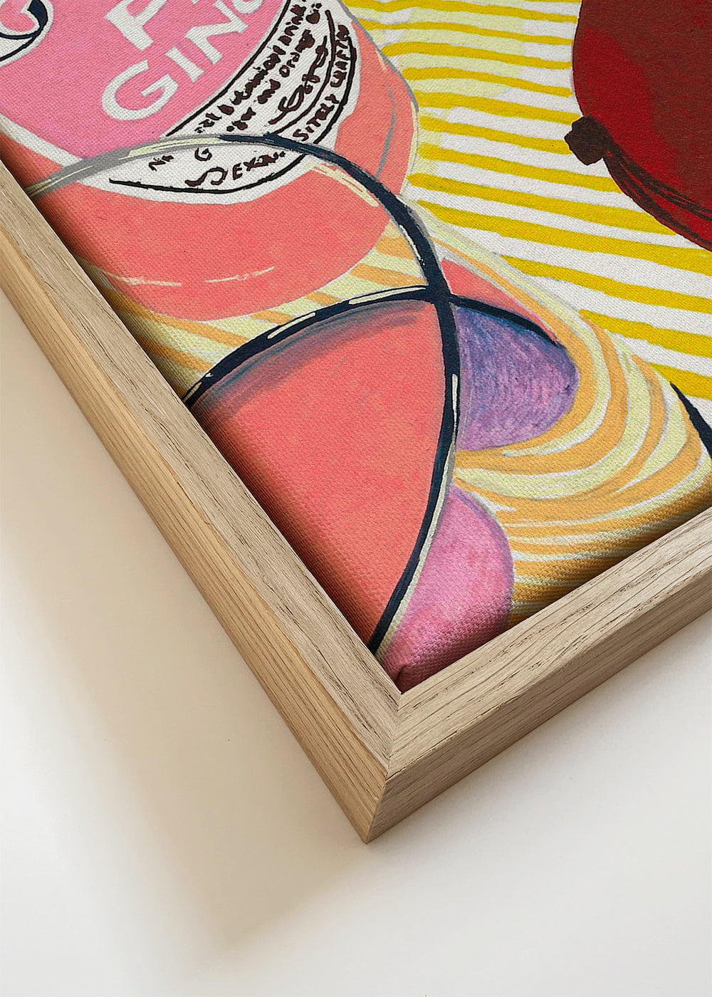 Keuken kunst Pink Ginger grapefruit illustratie