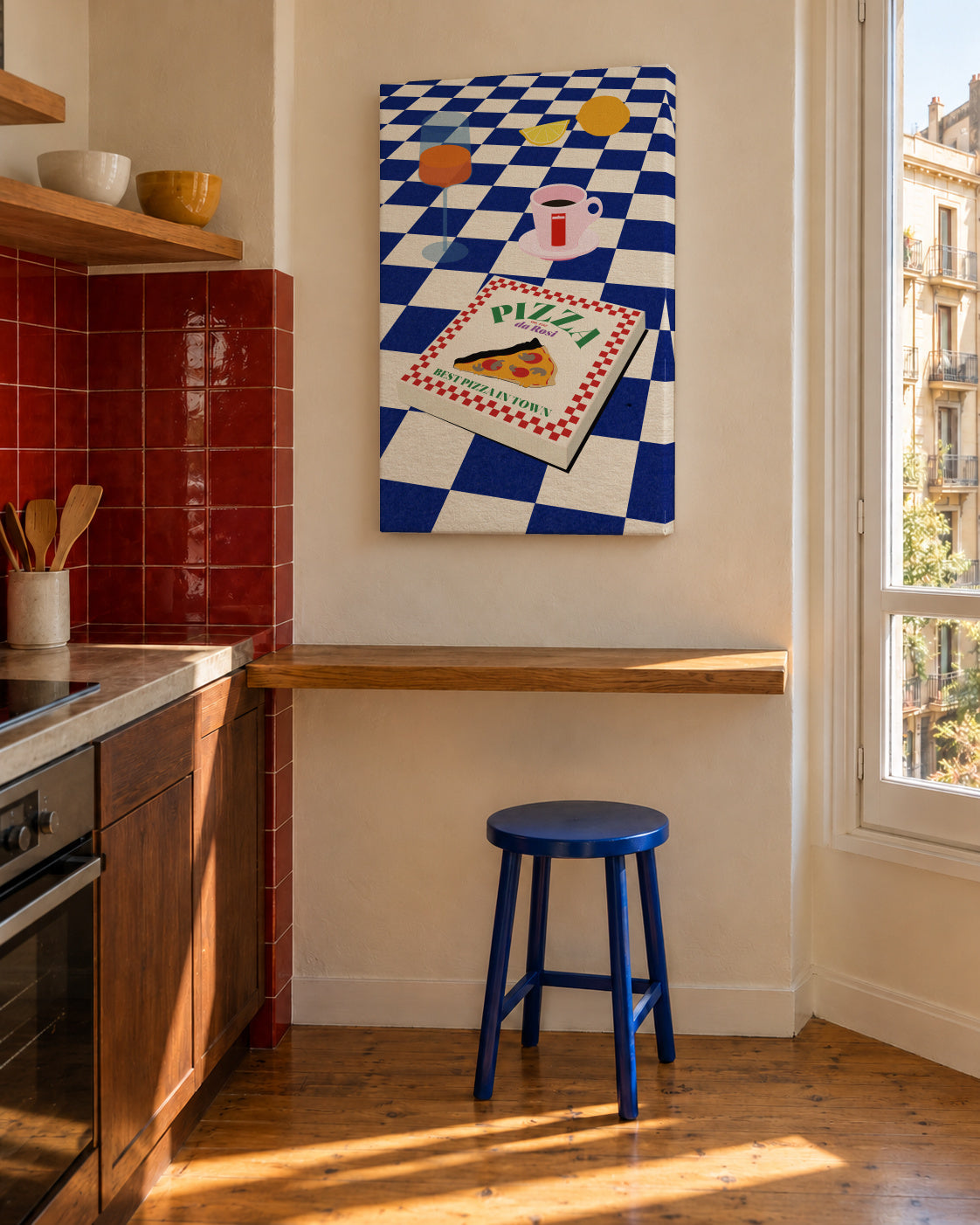 The Italian Menu - Unframed canvas in an interior