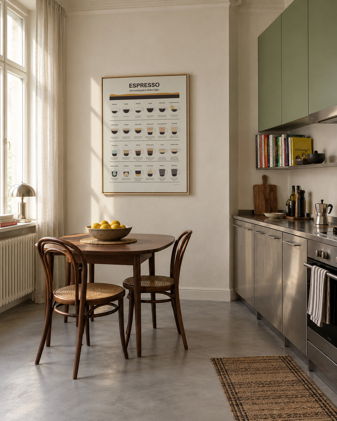 Espresso Guide - Framed canvas in an interior