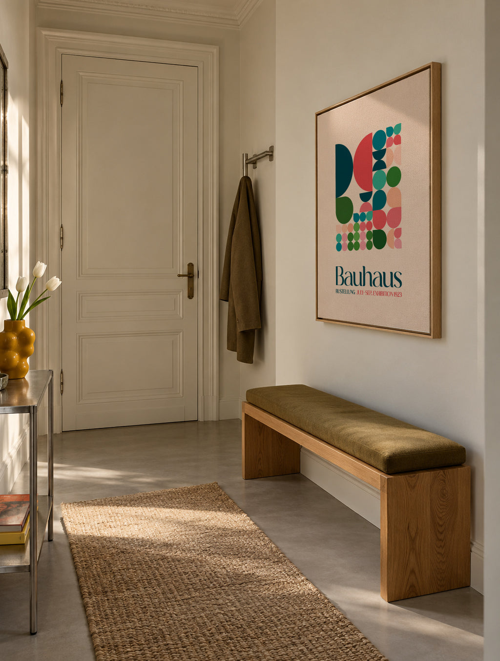 Bauhaus Kutular 2 - Framed canvas in an interior