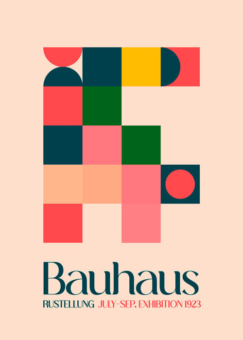 Vintage poster Bauhaus geometrie 1923