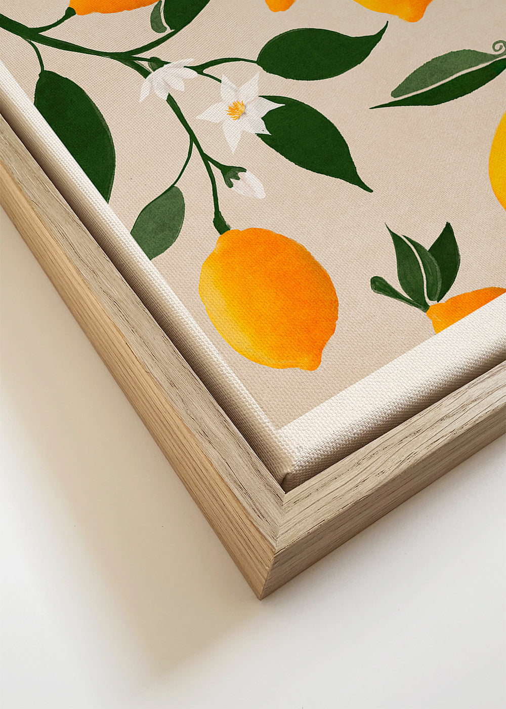 Botanische print citroen aan tak