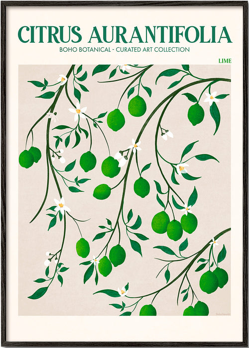 Botanische print met limoentakken