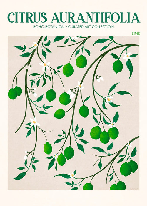 Botanische print met limoentakken