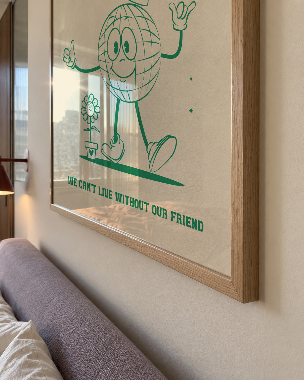 Be Kind Planet Earth - Framed poster detail