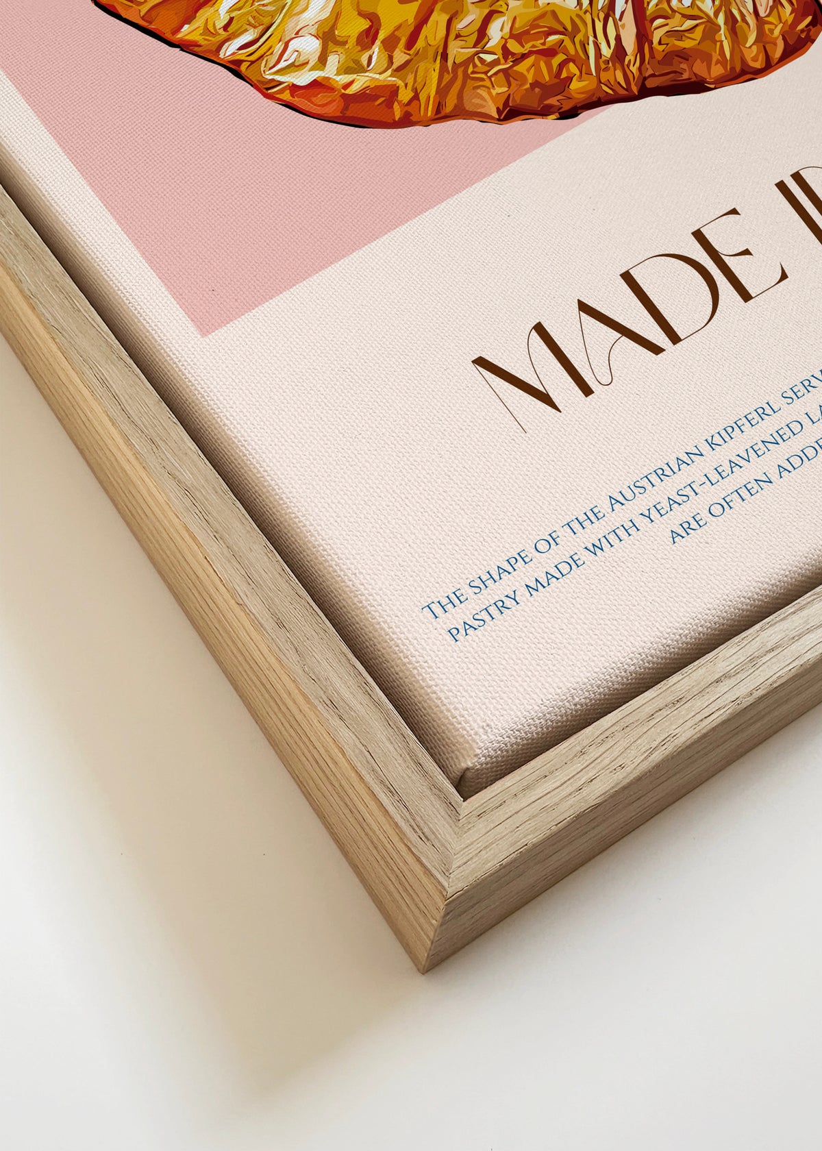 Croissant Print - Framed canvas detail