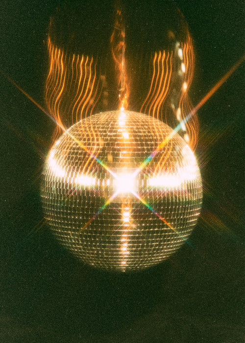 Fotografie gouden discobal