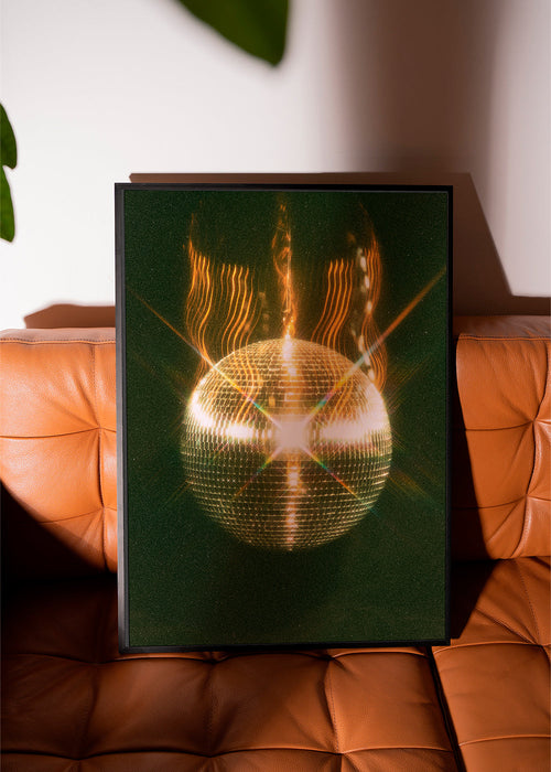 Fotografie gouden discobal