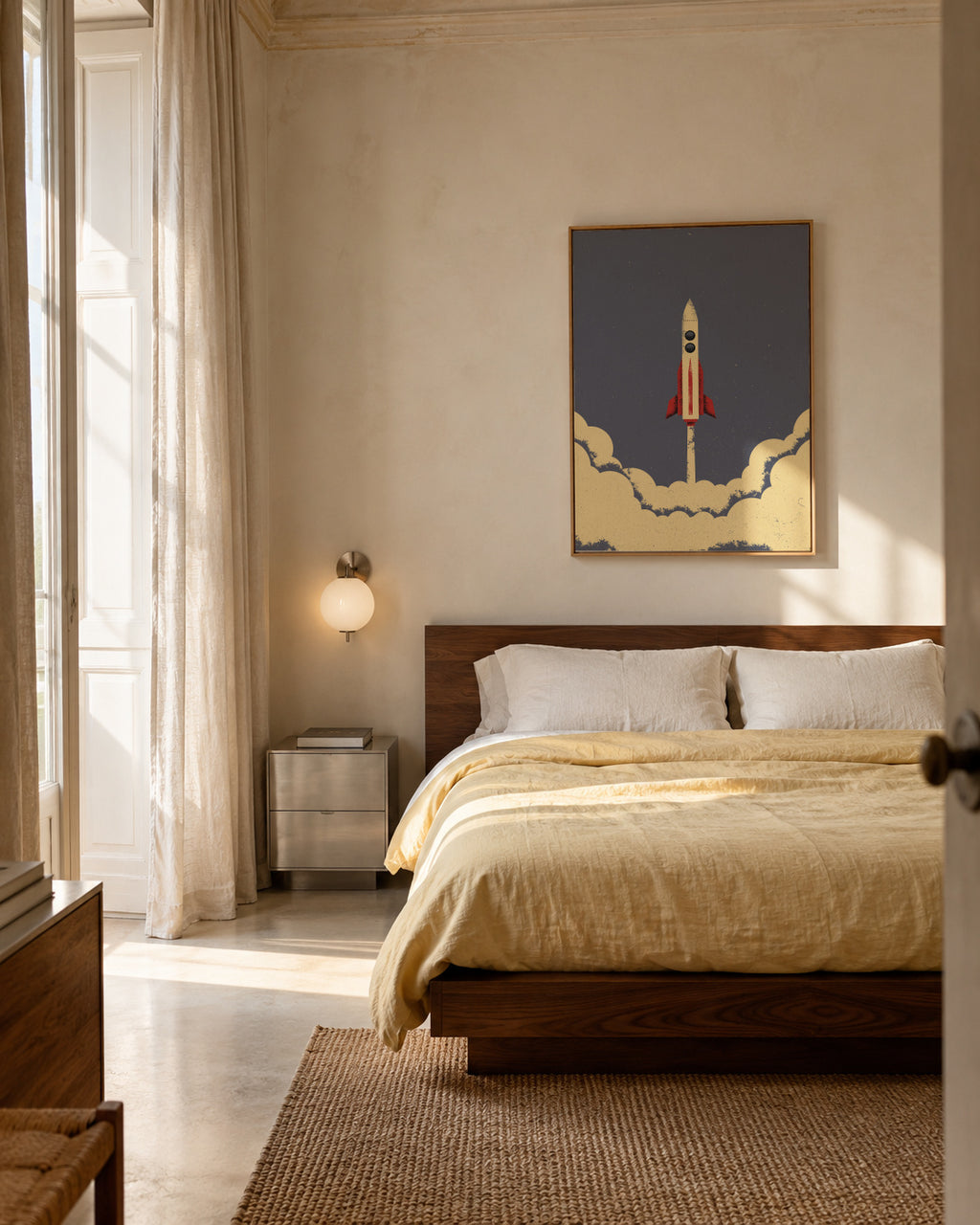 Rocket - Framed canvas in an interior