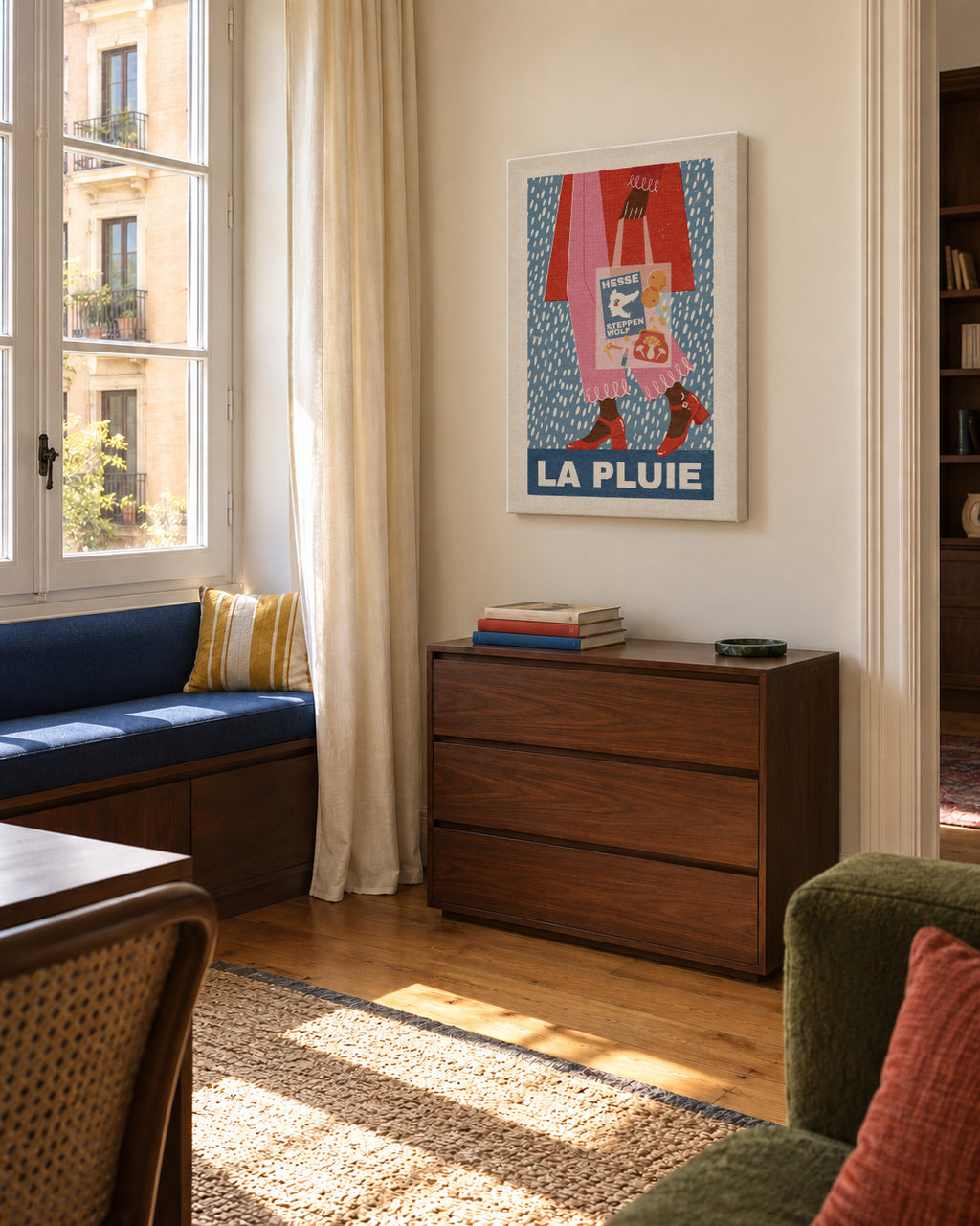 La Pluie French Style - Unframed canvas in an interior