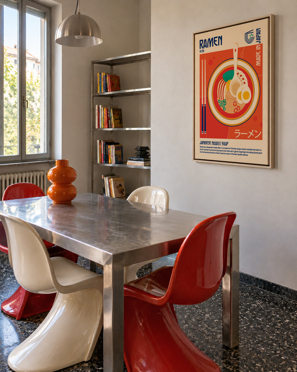 Ramen Japanese Food Print - Framed canvas in an interior